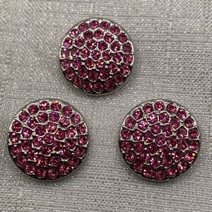 💗PINK Matching Sugar Charms - Ginger Snaps & Co. Snap Button Charms - Set of 3